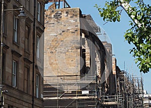 Glasgow School of Art ruins after fire in Glasgow