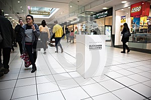 Buchanan Galleries Shopping Centre Mall Interior shot of builidng with customers