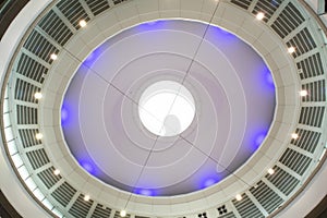 Internal view of ceiling inside Buchanan Galleries Shopping Centre Mall