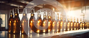 Glass alcohol factory manufacture brewery background interior beer drink production bottles beverage