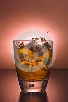 Glass of alcoholic drink