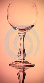 Glass for alcoholic drinks photo