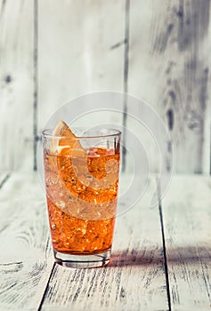 Glass of Aperol Spritz cocktail