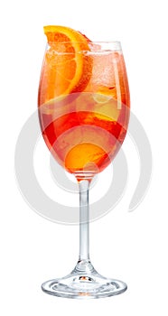 Glass of aperol spritz cocktail photo