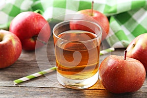 Glass of apple juice