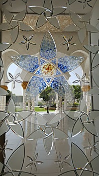 Glass Architecture in Grand Mosque AbuDhabi