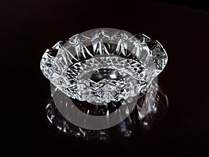 A glass ashtray