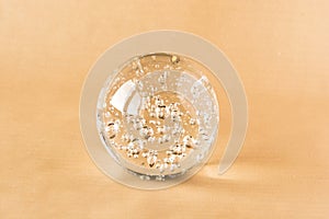 A glass ball with inner bubbles
