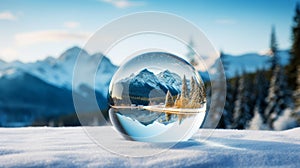 Glass Ball in Rocky Mountains