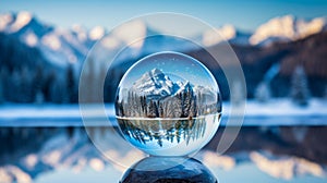 Glass Ball in Rocky Mountains