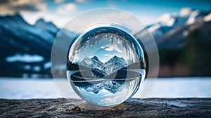 Glass Ball in Rocky Mountains