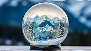 Glass Ball in Rocky Mountains