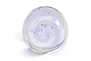 Glass ball on white background isolated