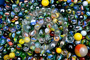 Glass balls background texture of glass balls