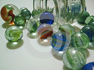 The glass balls.4