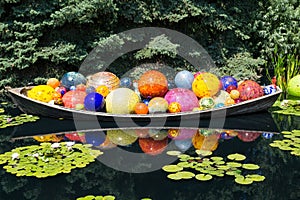 Glass Balls in Canoe