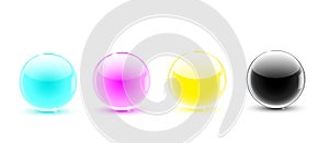 Glass balls CMYK