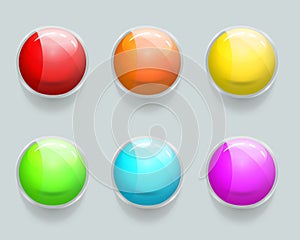Glass banner or frames. Vector glossy web buttons