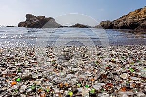 Glass Beach is a beach adjacent to MacKerricher State Park near Fort Bragg, California, that is abundant in sea glass.