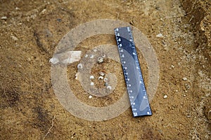 Glass beads of the early iron age-an archaeological find in the excavation