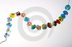 Glass beads on string