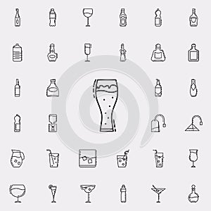 glass of beer dusk icon. Drinks & Beverages icons universal set for web and mobile