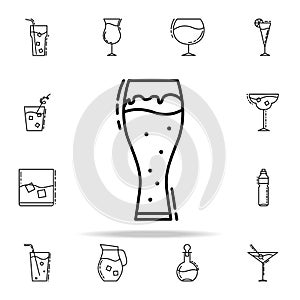 glass of beer dusk icon. Drinks & Beverages icons universal set for web and mobile