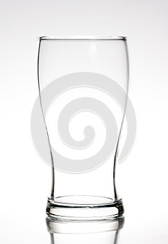 Glass of beer empty isolated on white