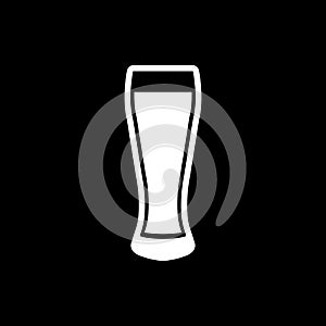 Glass of beer icon. Beer and pub, bar symbol. UI. Web. Logo. Sign. Flat design. App.Stock