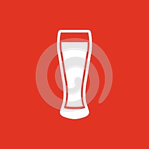 Glass of beer icon. Beer and pub, bar symbol. UI. Web. Logo. Sign. Flat design. App.Stock