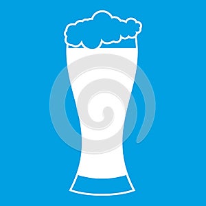 Glass of beer icon white