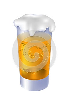 Glass of beer - vector