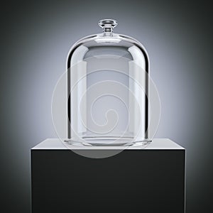 Glass bell. 3d rendering