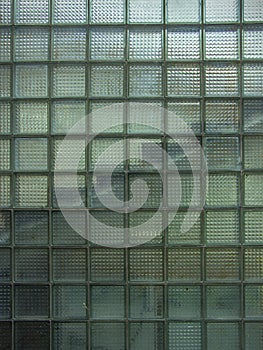 Glass block wall . Abstract background, space for text.
