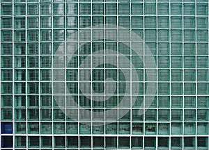 Glass block wall facade background