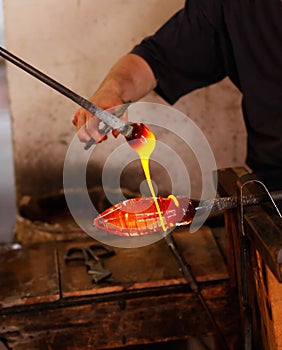 Glass Blower at His Work