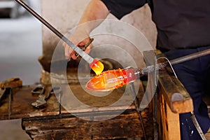 Glass Blower at His Work
