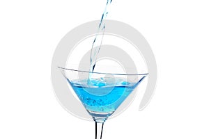 Glass with blue cocktail 2