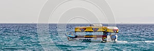 Glass boats in Aqaba Jordan.