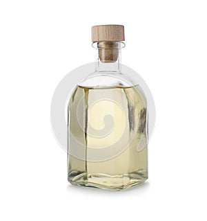Glass bottle of apple vinegar