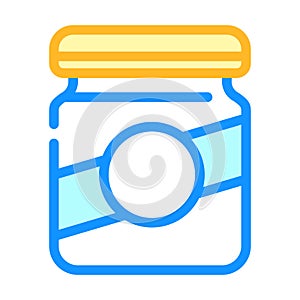 glass bottle color icon vector illustration flat