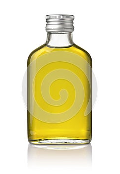 Glass bottle of grape seed oil