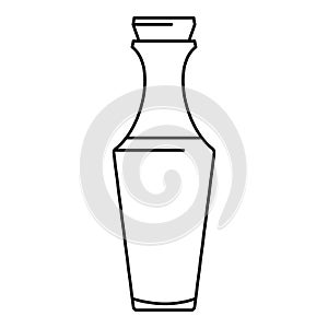 Glass bottle icon, outline style