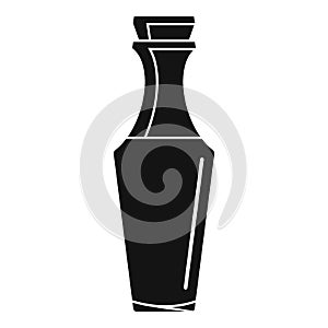 Glass bottle icon, simple style