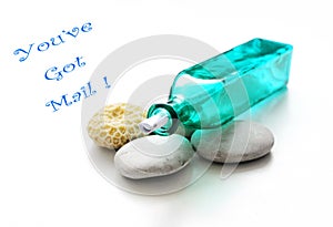 Glass bottle with mail message