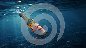 The Message in the Bottle.AI generated image