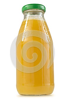 Sklo fľaša z oranžový šťava 