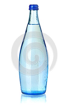 Glass bottle of soda water