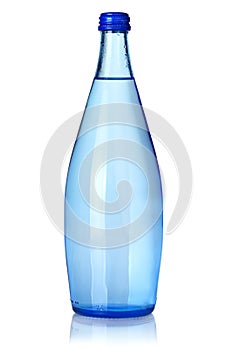 Glass bottle of soda water