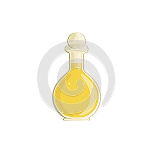 Glass bottle of vinegar vector Illustration
